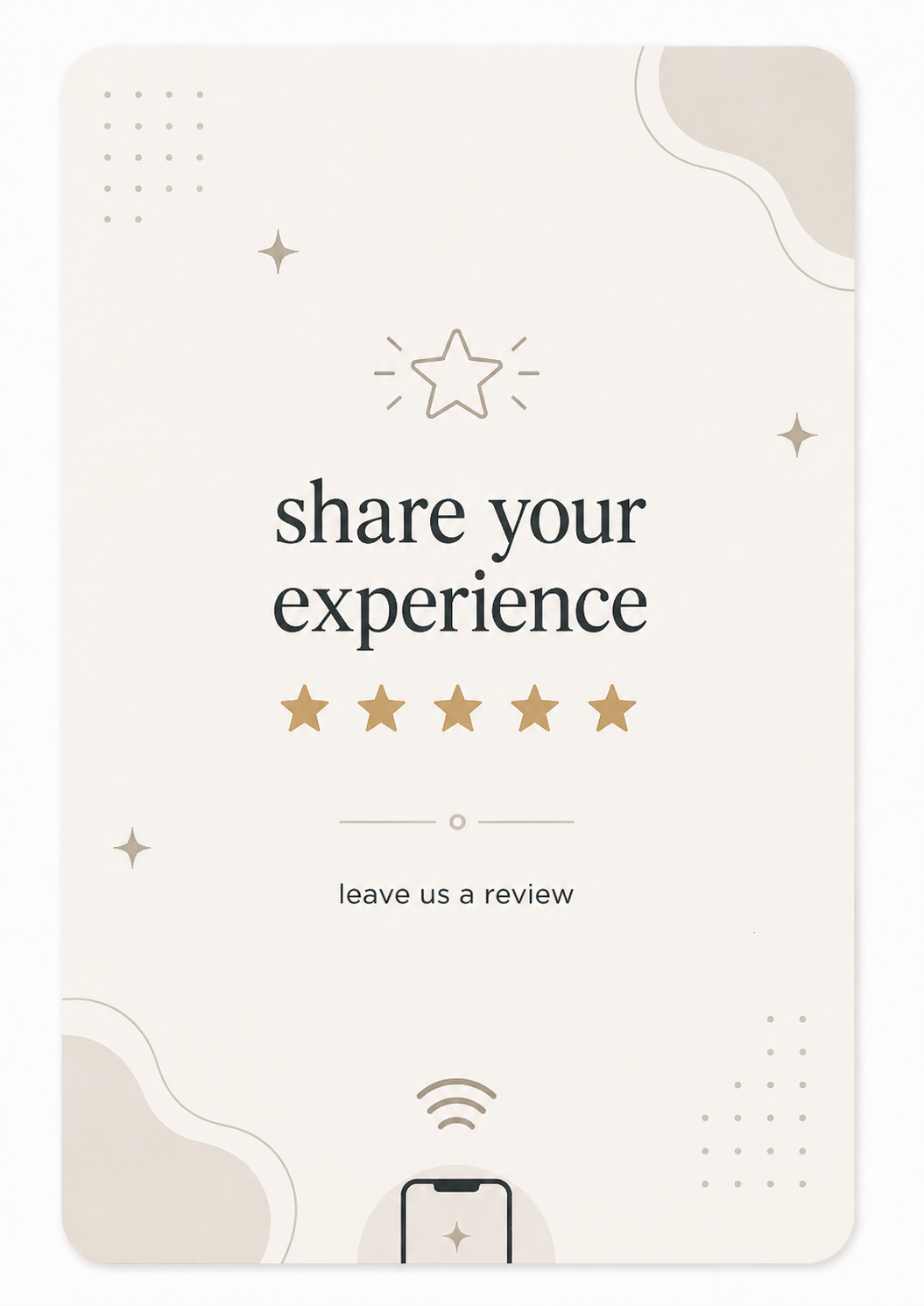 Contactless Review Card